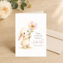 Cute Konijn Denk Aan Jou Kaart
