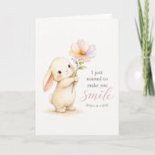 Cute Konijn Denk Aan Jou Kaart (Voorkant)
