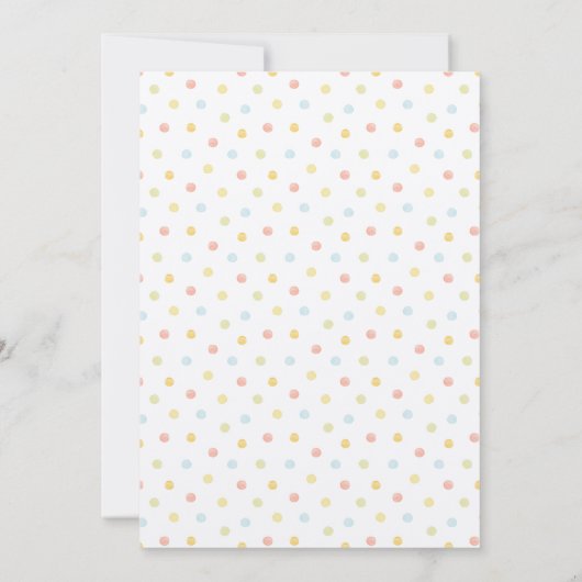 Cute Konijn Eerste Verjaardagsuitnodiging Kaart (Achterkant)