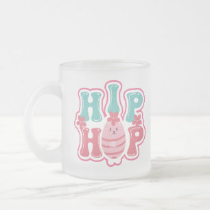Cute Konijn Ei Hip Hop Gelukkig Pasen   Matglas Koffiemok