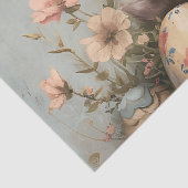 Cute Konijn Eieren Bloemen Pasen Tissuepapier (Detail)