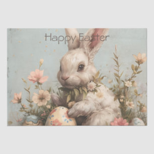 Cute Konijn Eieren Bloemen Pasen Tissuepapier