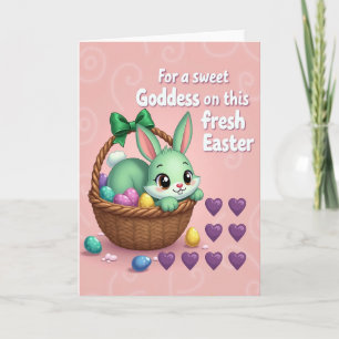 Cute Konijn Eieren Lente Wenskaart Kaart
