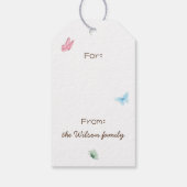 Cute Konijn Happy Pasen Persoonlijk Cadeaulabel (Achterkant)