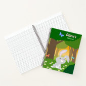 Cute Konijn in de Bossen Notitieboek (Binnen)