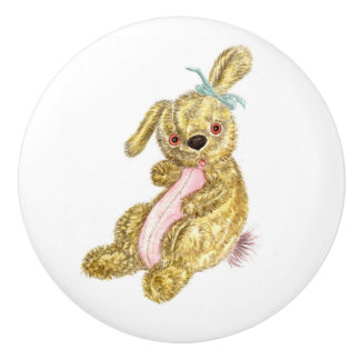 Cute Konijn Keramische Knop