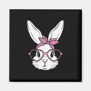 Cute Konijn Konijn Gezicht Met Ndana Hart Gles Pas Magneet