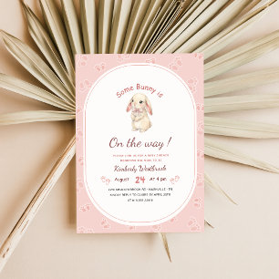 Cute Konijn Meisje Baby Shower Kaart