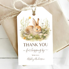 Cute Konijn Meisje Verjaardagsfeest Cadeautags Cadeaulabel