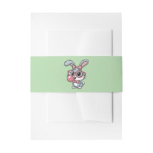 Cute Konijn met Bril die Bubble Gum Blaast