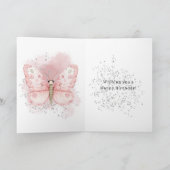 Cute Konijn met Strik Verjaardag Kaart (Binnen)