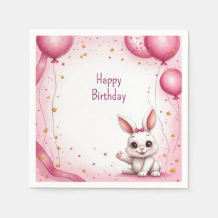 Cute Konijn Roze Baby 🐰 Servet