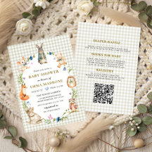 Cute Konijn Woodland Baby Shower