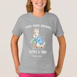 Cute Konijn Wortelliefhebber T-Shirt Voed Je Dro