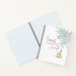Cute konijnen met bloemen notitieboek