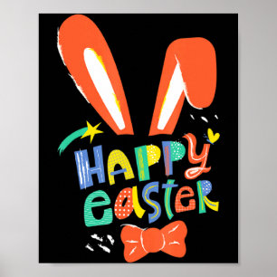 Cute konijnenoren happy easter das hoofdband oost poster