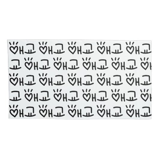 Cute Korean 애 교 Aegyo | Hangul Language Kussensloop (Achterkant-Rechts)