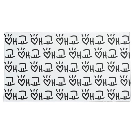 Cute Korean 애 교 Aegyo | Hangul Language Kussensloop (Voorkant-Rechts)