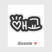Cute Korean 애 교 Aegyo | Hangul Language Sticker (Vel)