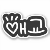 Cute Korean 애 교 Aegyo | Hangul Language Sticker (Voorkant)