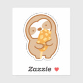 Cute Korean Corndog Sloth Sticker (Vel)
