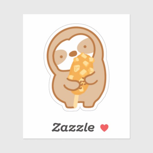 Cute Korean Corndog Sloth Sticker (Vel)