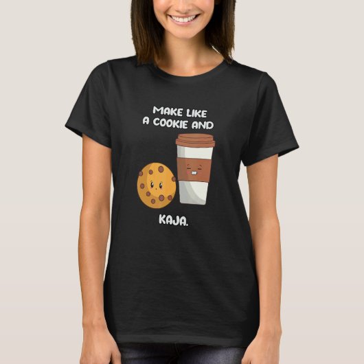 Cute Korean Language Joke Make Like a Cookie and K T-shirt (Voorkant)
