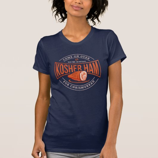 Cute Kosher Ham voor Chrismukkah Hanukkah Graphic T-shirt (Voorkant)