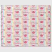 Cute Krabben Zoet Zeeleven Dieren Zomer Bruiloft Cadeaupapier (Vlak)