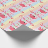 Cute Krabben Zoet Zeeleven Dieren Zomer Bruiloft Cadeaupapier (Hoek)