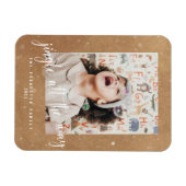 Cute Kraft Jingle Way Script 2 Photo Magneet (Horizontaal)