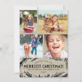 Cute Kraft-kerstfotokaarten Feestdagenkaart (Voorkant)