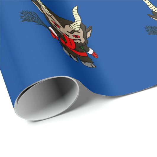 Cute Krampus Cadeaupapier (Rol Hoek)