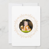 Cute Krishna kaart voor verjaardag - Baby Krishna (Achterkant)