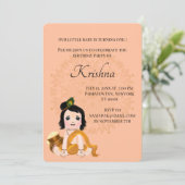 Cute Krishna kaart voor verjaardag - Krishna kunst (Staand voorkant)