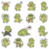 Cute Krokodil Emoji Sticker Pack (Voorkant)