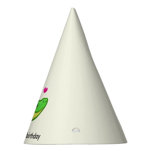 Cute krokodille liefde cartoon meisjesnaam verjaar feesthoedjes (Rechts)