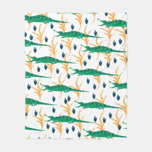 Cute krokodillen naadloos patroon. Cartoons. Fleece Deken