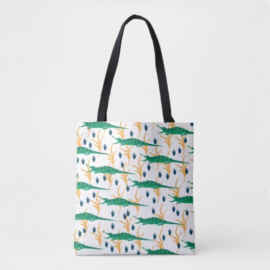 Cute krokodillen naadloos patroon. Cartoons. Tote Bag (Voorkant)