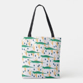 Cute krokodillen naadloos patroon. Cartoons. Tote Bag (Achterkant)