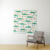 Cute krokodillen naadloos patroon. Cartoons. Wandkleed (In situ)