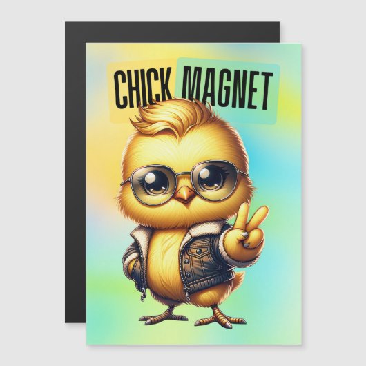 Cute Kuiken Magneet Grappig Pasen-54546 (Voorkant / Achterkant)