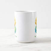 Cute Kuiken op Wereldbol - Pasen & Aardedag Design Koffiemok (Center)