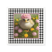 Cute Kuikens en Bloemen Pasen   
