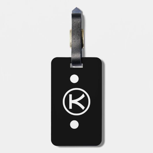 Cute Kuma Beer Kaomoji Japanse Emoticon Text Art Bagagelabel (Achterkant verticaal)