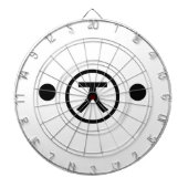 Cute Kuma Beer Kaomoji Japanse Emoticon Text Art Dartbord (Voorkant)