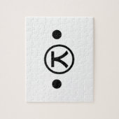 Cute Kuma Beer Kaomoji Japanse Emoticon Text Art Legpuzzel (Verticaal)