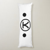 Cute Kuma Beer Kaomoji Japanse Emoticon Text Art Lichaamskussen (Achterkant (Verticaal))