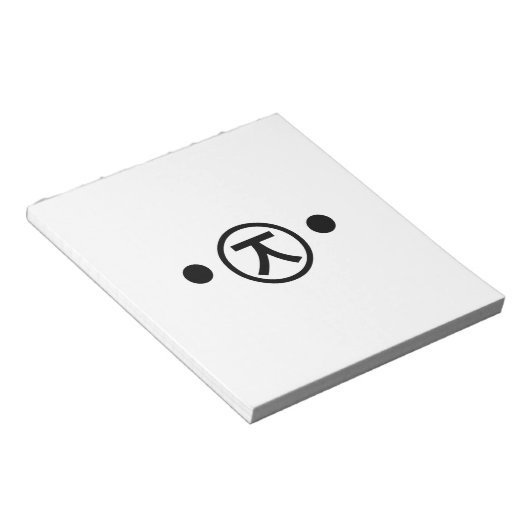 Cute Kuma Beer Kaomoji Japanse Emoticon Text Art Notitieblok (Schuin)