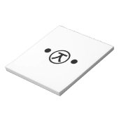 Cute Kuma Beer Kaomoji Japanse Emoticon Text Art Notitieblok (Linkerzijde)